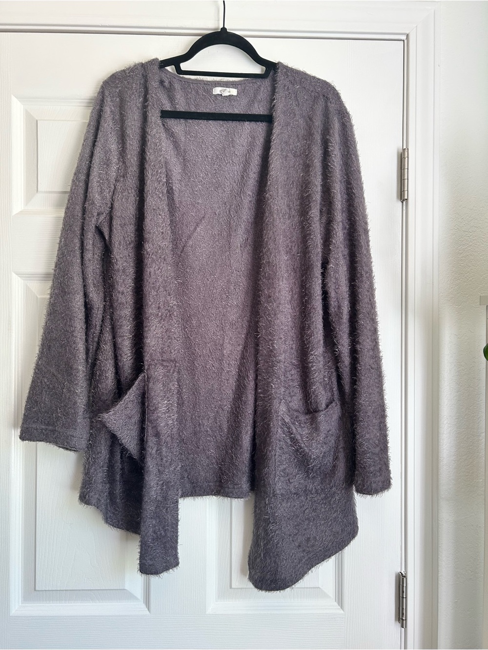 Maurice’s purple fuzzy cardigan size xxl